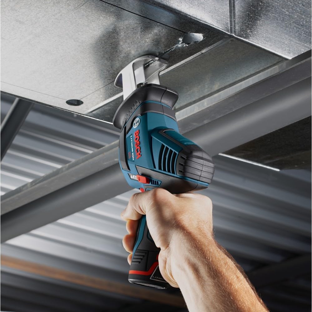 BOSCH GXL12V-310B22 12V Max 3 Tool Power Tool Combo Kit - Compact Cordless Drill Driver, Pocket Reciprocating Saw, and LED Worklight Set (Includes: 2 Batteries, Charger & Bag)