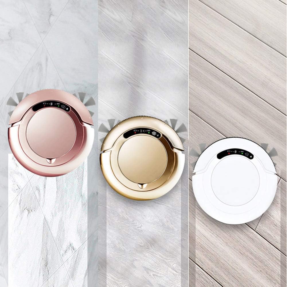 Robot Vacuum Cleaner 2 in 1 Sweeping and Mopping 7.5cm Ultra Slim Low Noise 1200Pa Suction Robotic Vacuum Cleaner with Drop Sensor, Auto Sweeper for Pet Hair, Carpet,WHI