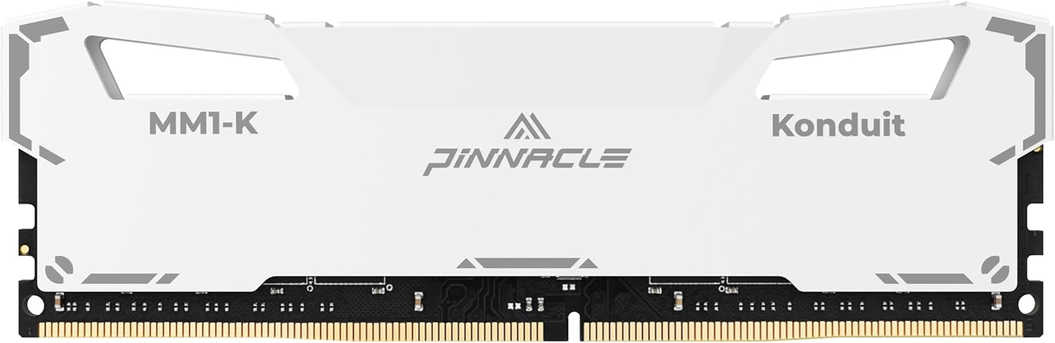 Timetec Pinnacle Konduit 16GB DDR4 3200MHz PC4-25600 CL16-20-20-40 XMP2.0 Overclocking 1.35V Dual Rank Compatible for AMD and Intel Desktop Gaming PC Memory Module - White