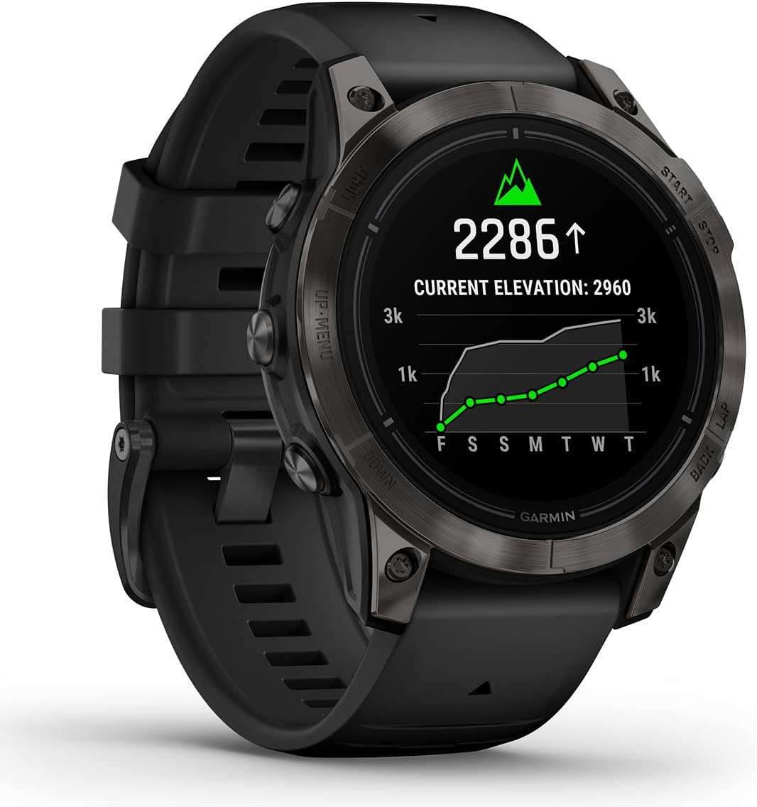 PlayBetter Garmin epix Pro (Gen 2) Sapphire (Carbon Gray DLC/Black, 47mm) GPS Outdoor Watch Gift Box Bundle - AMOLED Display & Built-in Flashlight - Includes Screen Protectors, Wall Adapter & Case