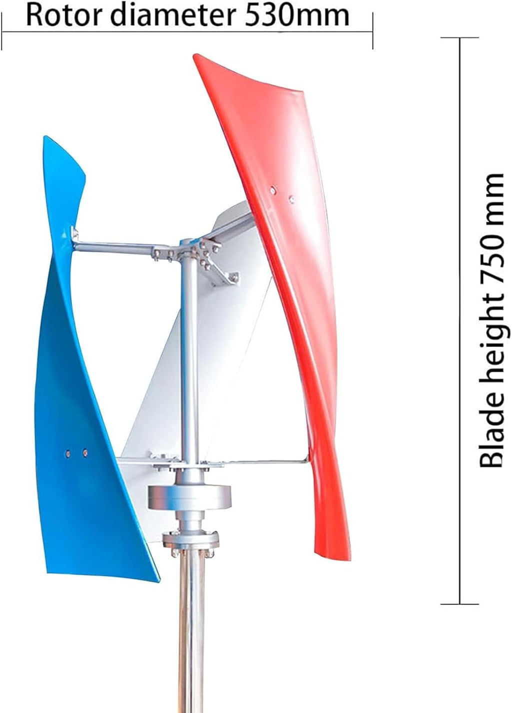 Wind Turbine, 12v 24v 3000w Noiseless Vertical Small Free Energy Wind Generator Home Portable Vertical Wind Turbine,24V