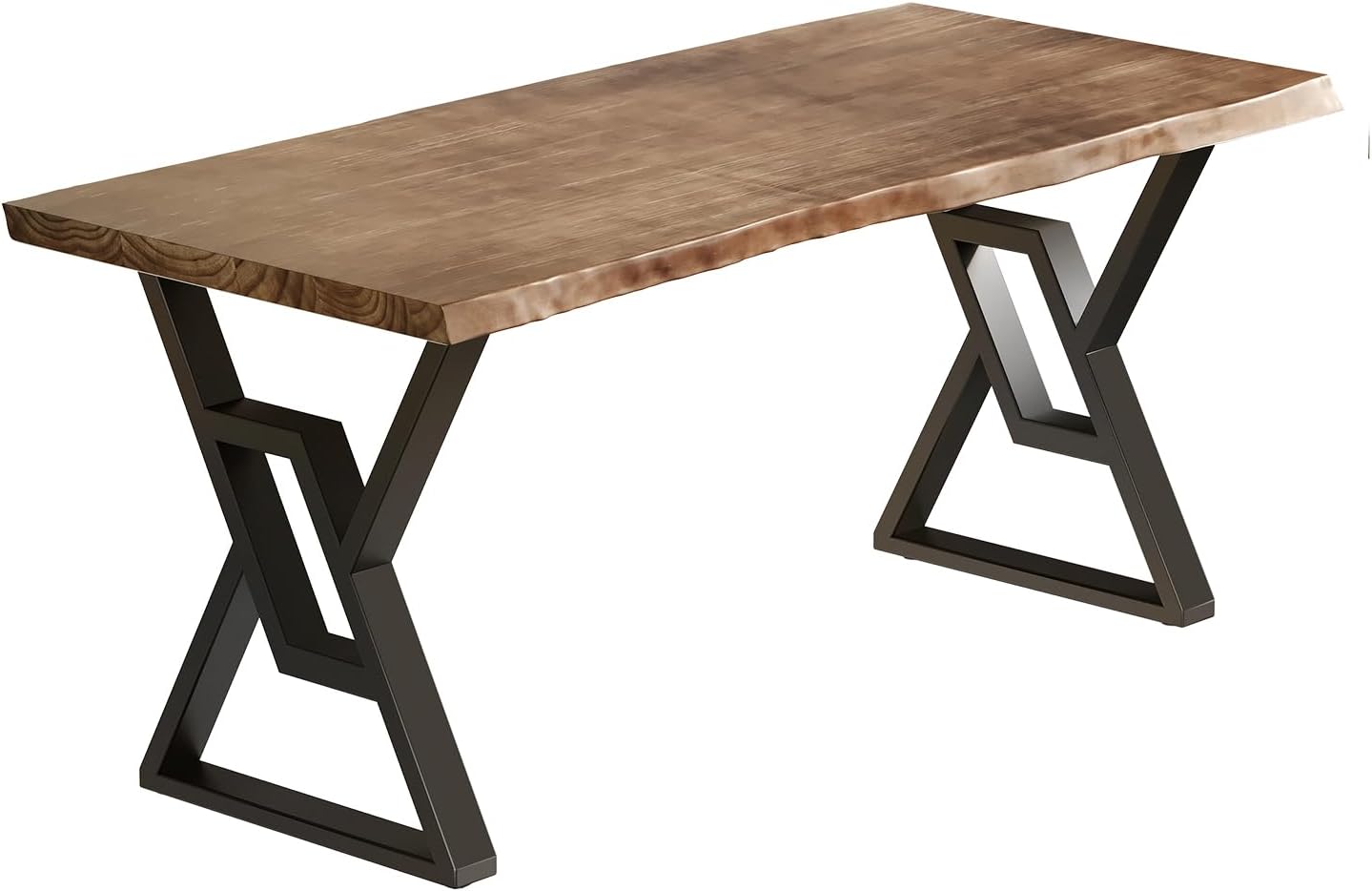 Sihtengxxhongs Rustic Brown 55-inch Solid Wood Computer Desk - Modern Gaming Workbench for Home Office, Modern Simple Design, Ideal for Study, Writing, Dining