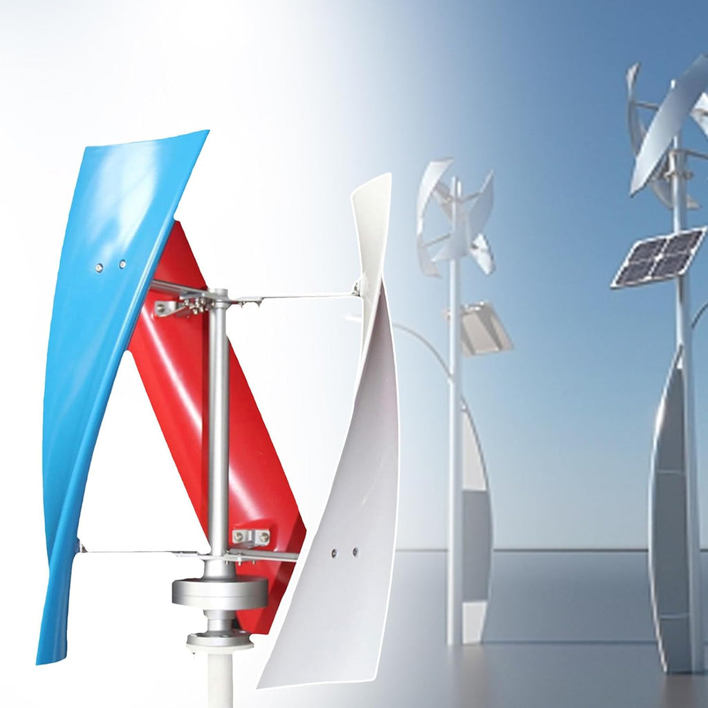 3000W Portable Wind Turbine Generator Kit, 12V/24V Vertical 3-Blade Helix Power System, Eco-Friendly Renewable Energy for Off-Grid Homes, Efficient Wind Power Solution