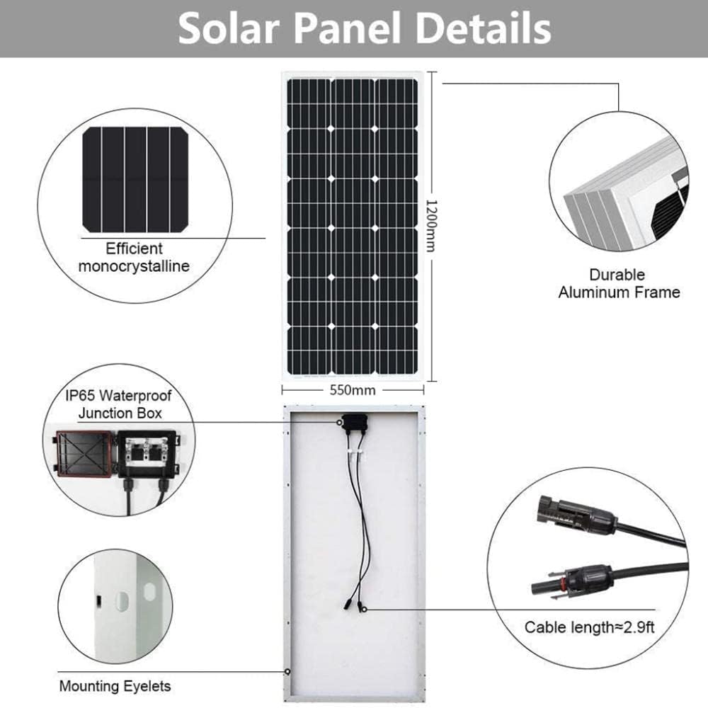 2000W Home Wind Turbine Generator and Solar Panel System Kit(Phone Control): 1000W Wind Turbine Generator + 100W Solar Panel X 10 + MPPT Charge Controller + 2000W Inverter + Off-Grid System