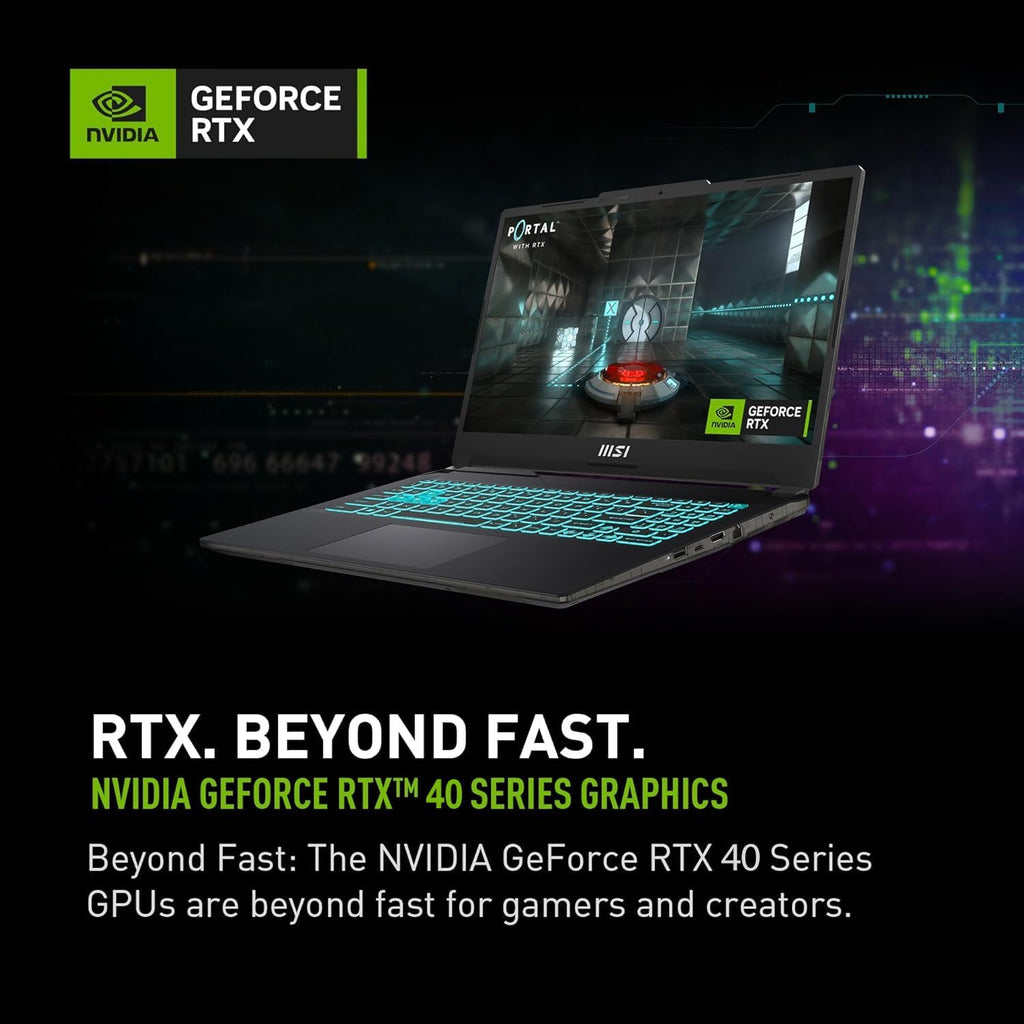 MSI Cyborg 15 Gaming Laptop, 15.6' IPS FHD 144Hz Display, Intel 10-Core i7-13620H, GeForce RTX 4050, 64 GB DDR5, 1 TB SSD, Backlit Keyboard, MS Office Lifetime License & Win11 Pro, w/Accessories