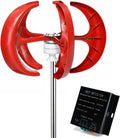 3000W Vertical Wind Turbine Generator,Permanent Magnet Lantern Vertical Wind Turbine Kit with Controller for Home(12V 24V 48V 5 Blades)