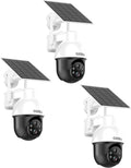 aosu 5MP/3K Solar Security Cameras Wireless Outdoor, View All on The APP, SolarCam D1 SE - 3 Pack