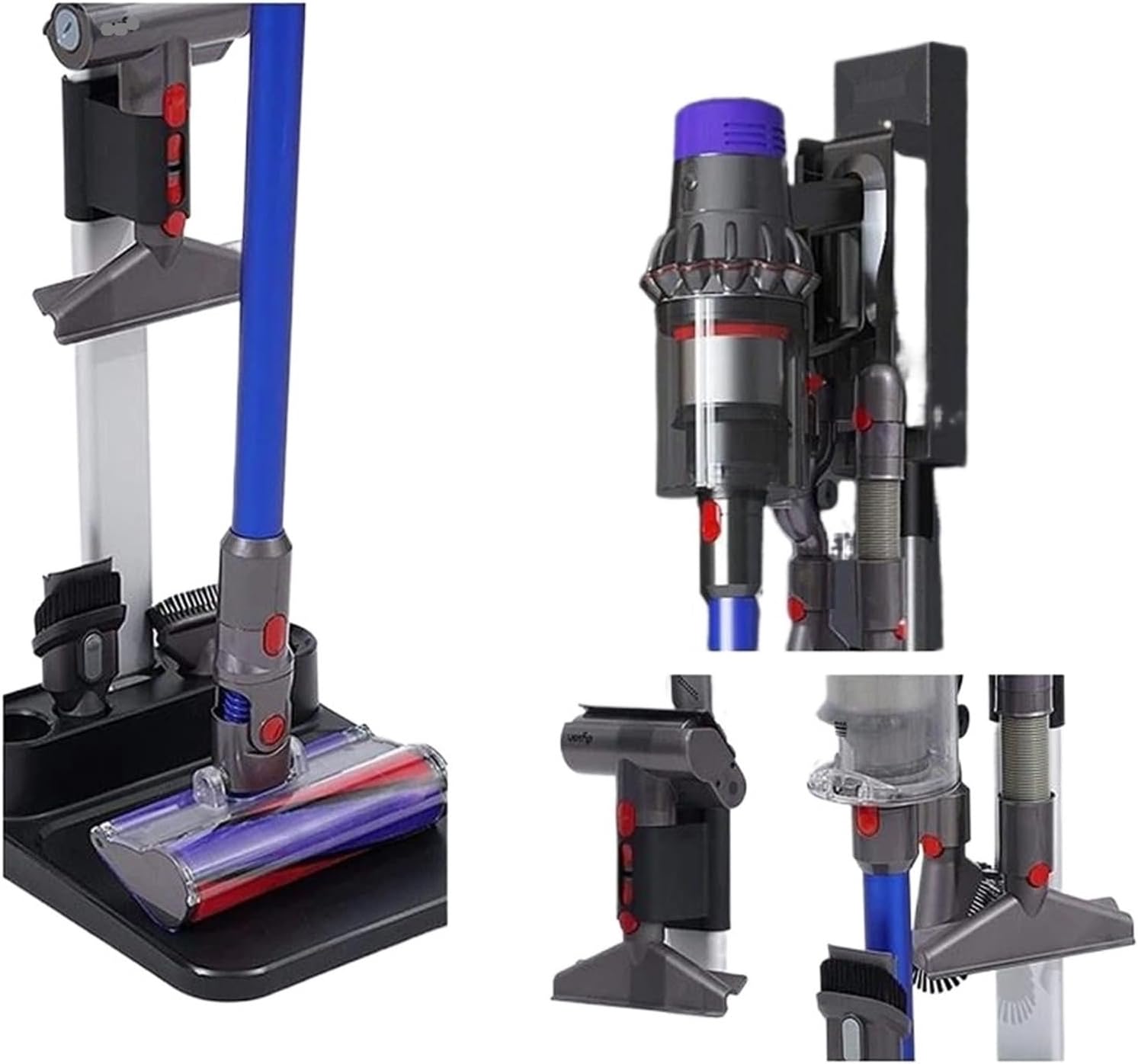 Satuo S1 Vacuum Stand,Compatible For Dyson, V7 V8 SV10 V11 SV12 V15 Vacuum Cleaner, Freestanding Bracket Docking Station