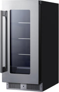 Summit 15' Built-In Beverage Center, Shallow 18' Depth Refrigerator, Commercially Approved, Stainless Steel - SDHG1533
