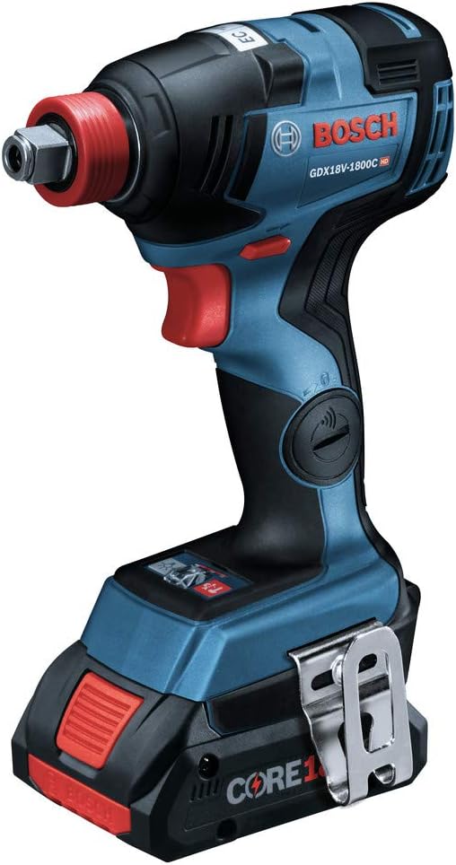 BOSCH GXL18V-224B25 18V 2-Tool Combo Kit with Connected 1/4 In. and 1/2 In. Two-In-One Bit/Socket Impact Driver and Brute Tough 1/2 In. Hammer Drill/Driver (Renewed)