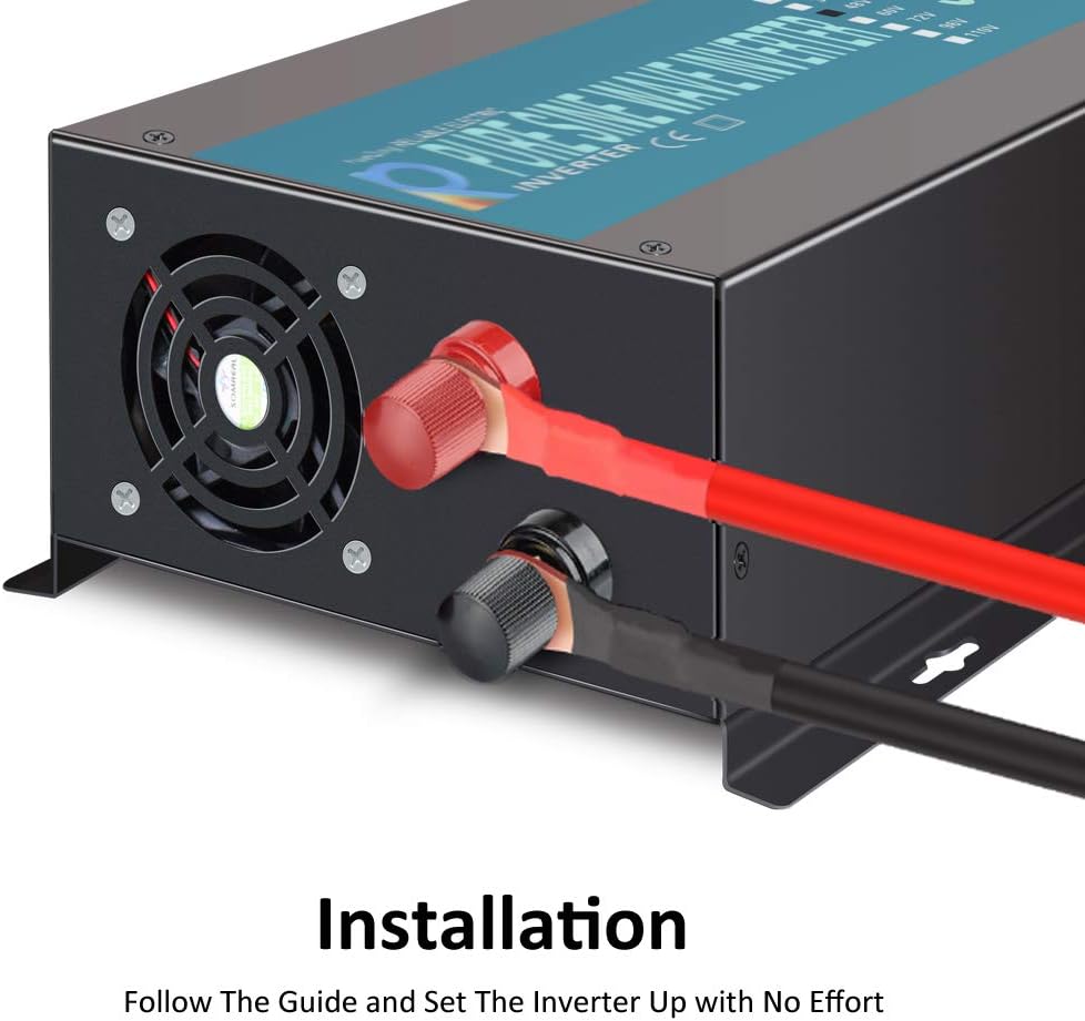 WZRELB RBP-500S-LED 500w Pure Sine Wave Solar Power Inverter 12v 120v 60hz(Black)