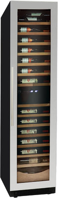 Koolatron Kenmore 111 Bottle Wine Fridge – Freestanding Wine Cooler with Glass Door, 18 In Beverage Can Refrigerator Dual temperature zone, Ideal for Red, White & Sparkling Wine