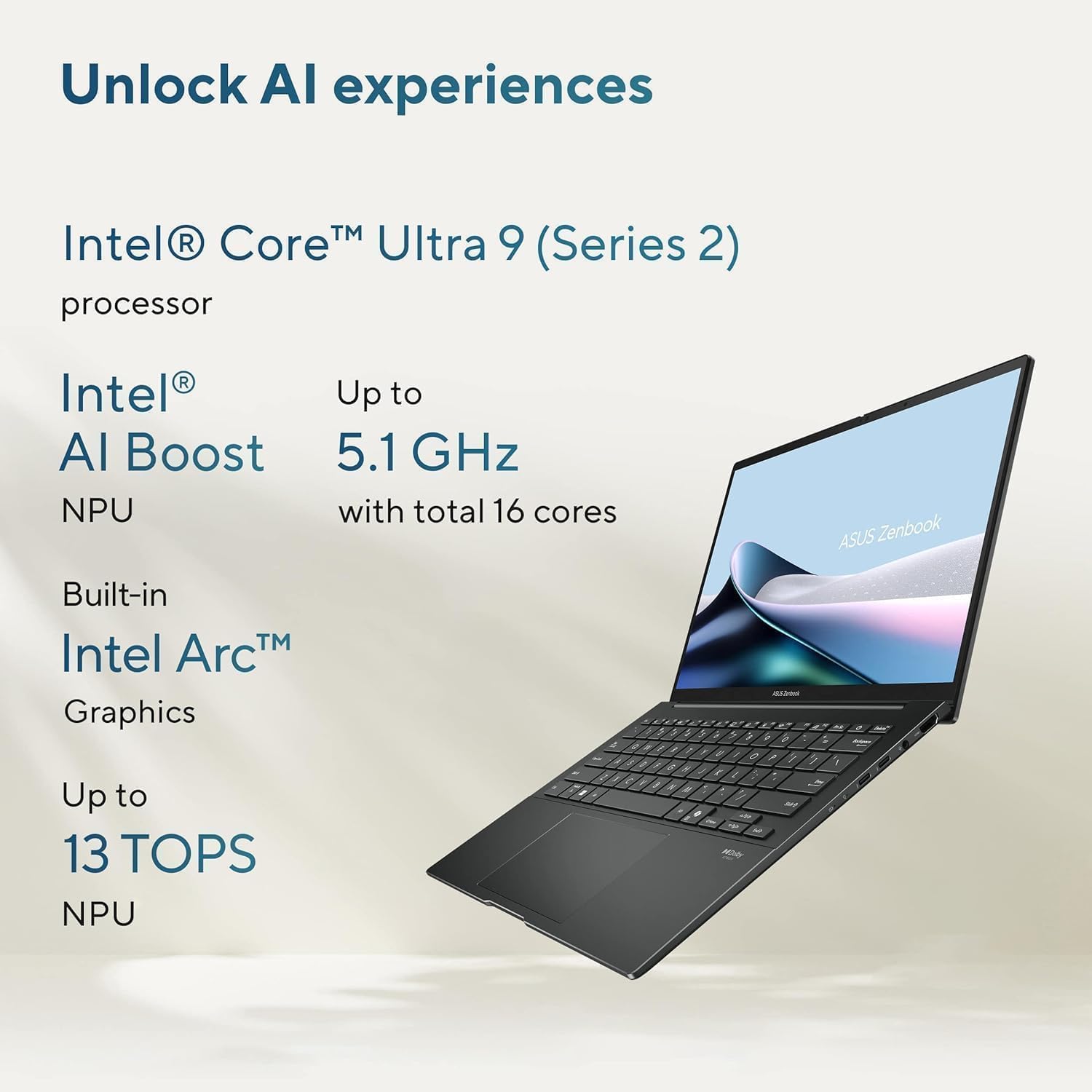 ASUS Zenbook 14 AI PC OLED Touchscreen Laptop, Intel Ultra 9 285H, 32GB DDR5, 4TB SSD, 14' FHD+, 16-Core (> i9-13900H), Backlit, 2x Thunderbolt 4, Wi-Fi 7, 18-Hr Battery, IR Webcam, Win 11 Pro, UX3405