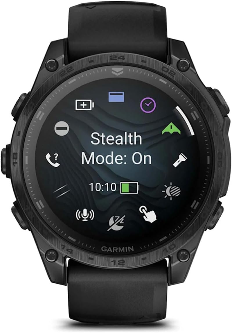 Garmin tactix 8 AMOLED (47mm) Premium Tactical GPS Smartwatch Bundle - Includes Applied Ballistics Ultralight Solver, Built-in LED Flashlight with PlayBetter Portable Charger & HD Screen Protectors