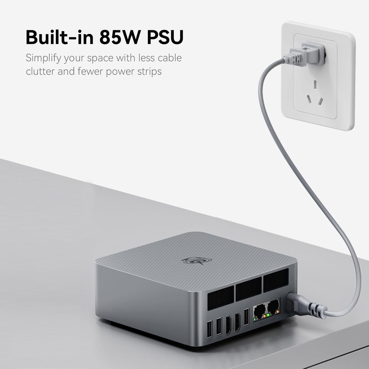 Beelink EQR7 Mini PC, AMD Ryzen 7 7735HS(Up to 4.75GHz) 8C/16T, Mini Desktop Computer 24GB LPDDR5 RAM 1TB NVMe SSD, Micro PC 4K@60Hz Dual HDMI/BT5.2/WiFi 6/Office/Home/W-11