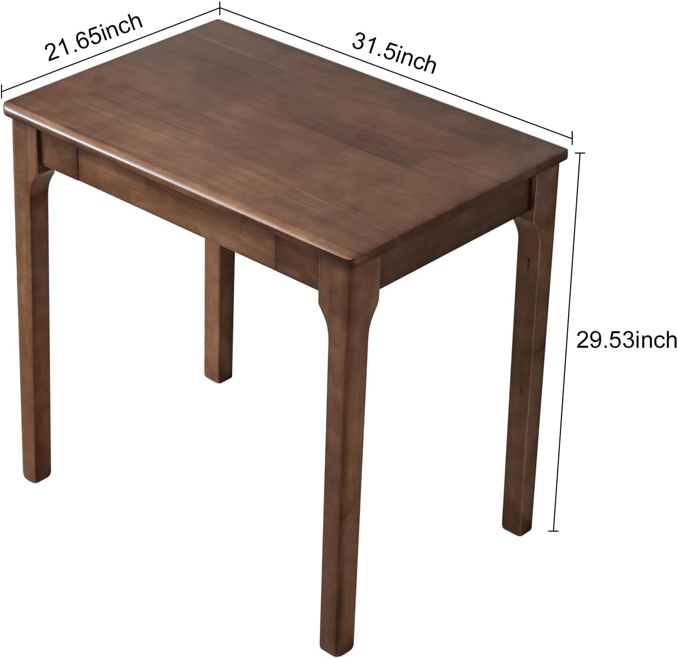 Solid Wood Desk, Gaming Study Home Office Desks for Work, Student PC Desk for Bedroom, Small Computer Desk for Small Spaces, Easy to Assemble (Walnut Color, 31inch)