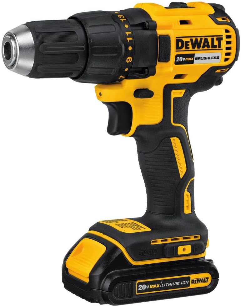 Dewalt 20-Volt Max Lithium-Ion Cordless Brushless Drill/Driver and Light Combo Kit (3-Tool) with (2) Batteries, Charger and Bag