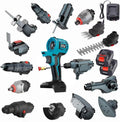 Cordless Power Tool Combo Kit, 15-in-1 Brushless Power Tool Combo Kit, 2-in-1 Hedge Trimmer, Woodworking Tool Kit with 3.0 Ah Battery and Tool Boxes, Cordless Tool Set for DIY Projects