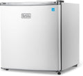 BLACK+DECKER 1.7 Cu. Ft. Compact Refrigerator, ENERGY STAR Certified, Single Door Mini Fridge with Chiller Compartment, Personal Fridge for Home or Dorm Room, R600a Refrigerant, BCRK17W, White