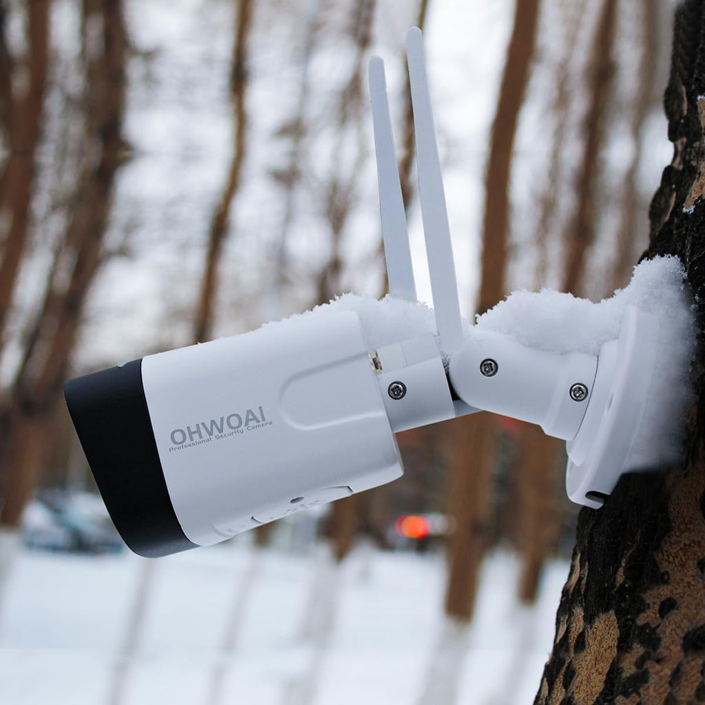 《2-Way Audio & 130°Wide Angle》Wireless Security Camera System Outdoor with 4-Antenna NVR, WiFi Cameras for Home Video Surveillance Systems
