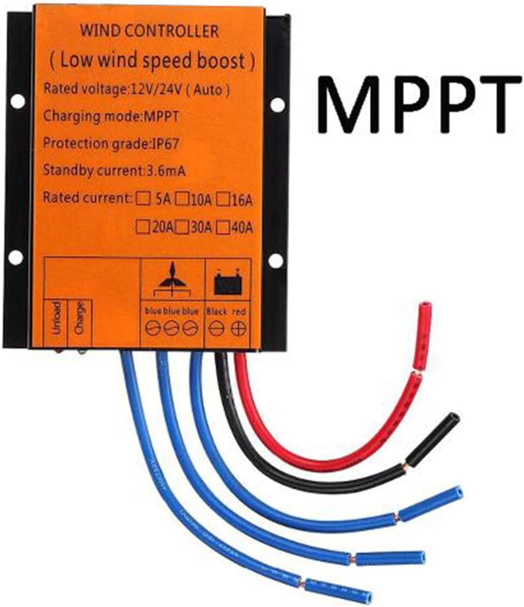 3000W No Noise Vertical Wind Turbine Generator Kit, with MPPT Controller 220V 12V 24V 48V Spiral Wind Turbine Generators for Home Farm Street Lamps (Black)
