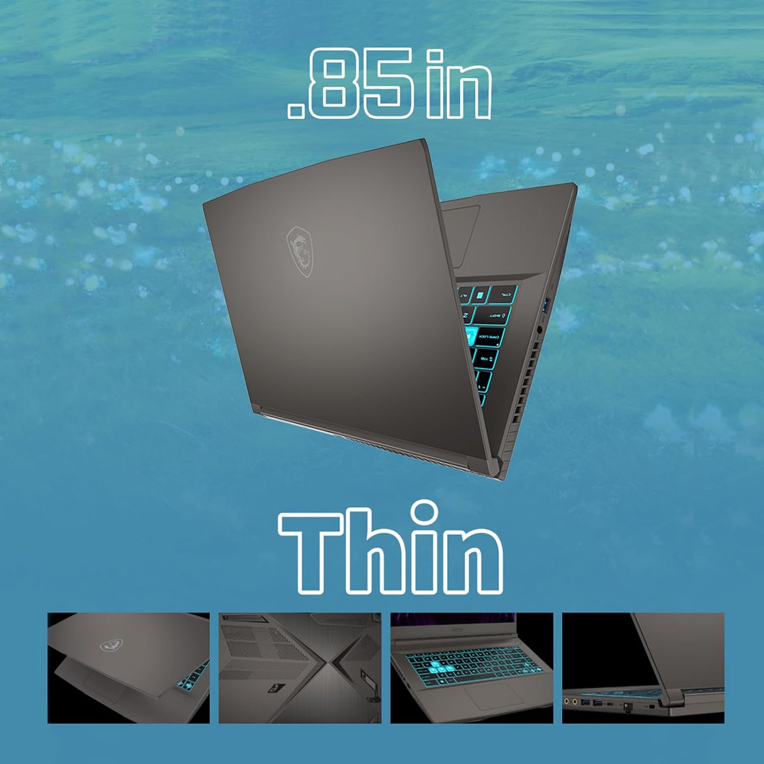 MSI Thin 15 Gaming Laptop | GeForce RTX 4060 Laptop GPU | AMD Ryzen 9 8945HS | 15.6' FHD IPS Display | Backlit KB | w/Office & External DVD Drive | Windows 11 Pro | 16GB RAM | 1 TB SSD