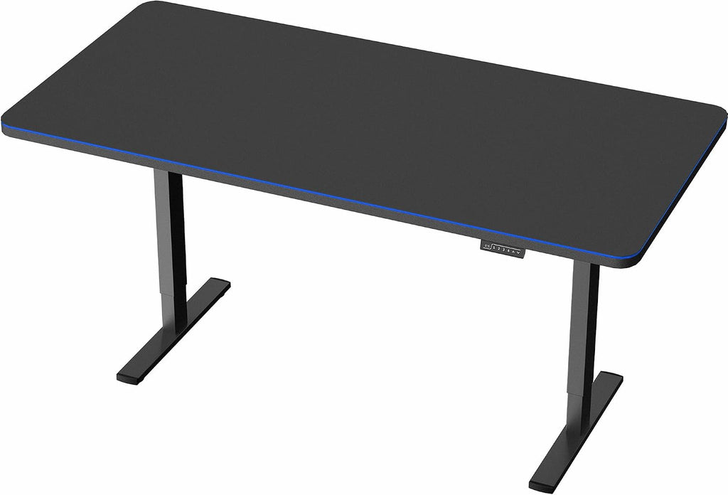 VIVO Electric 71 x 36 in Standing Desk with Full-Size RGB Mouse Pad, Memory Height Adjustment, 1B Series, Holds 220 lbs, Black Top Black Frame, DESK-KIT-1B7BP-36