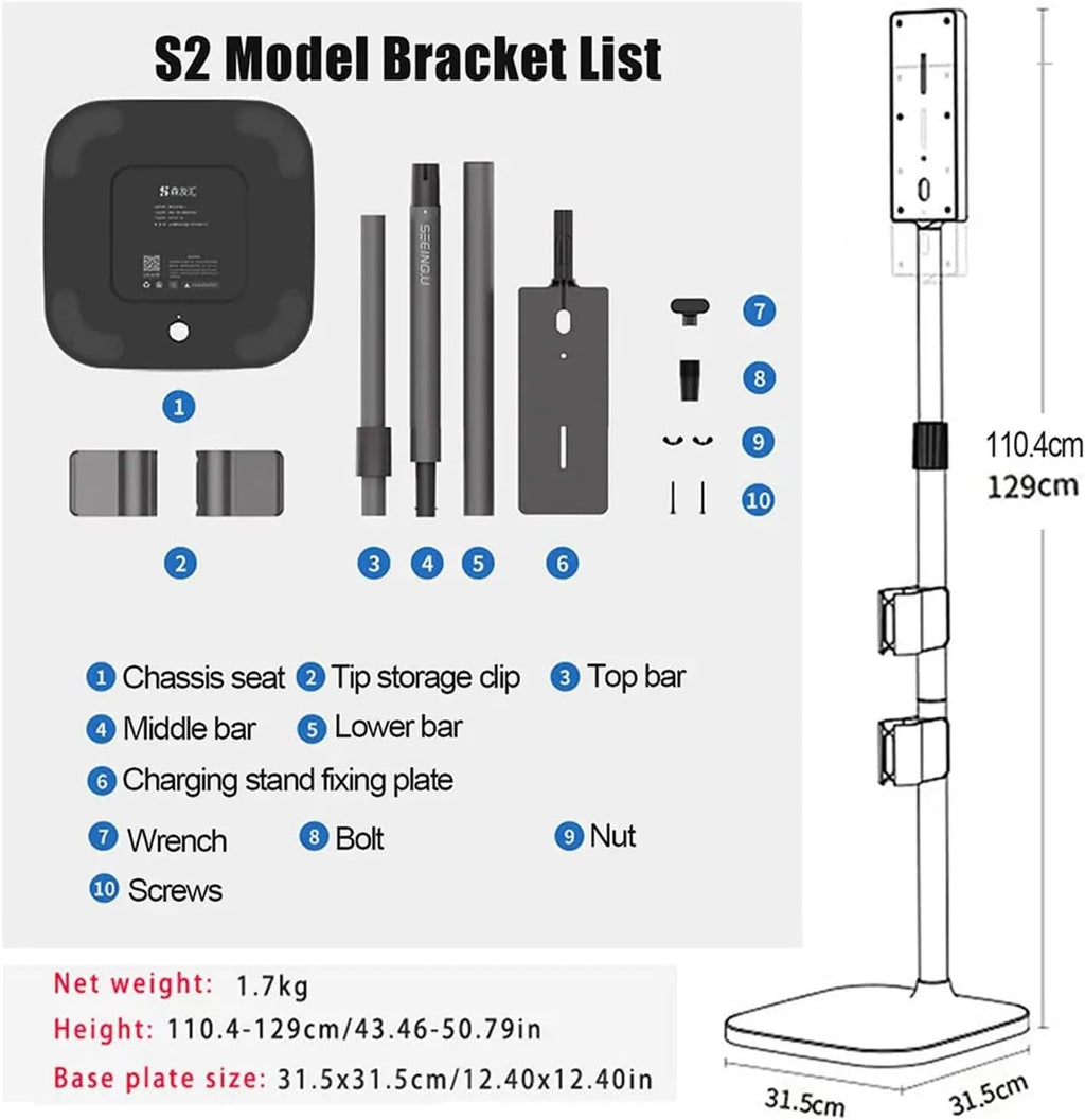 Vacuum Cleaner Stand Storage Bracket，Compatible For Dyson V10 V11 V15 V12slim Accessories Holder Adjustable Height No Punching Rack(S2-height adjustable)