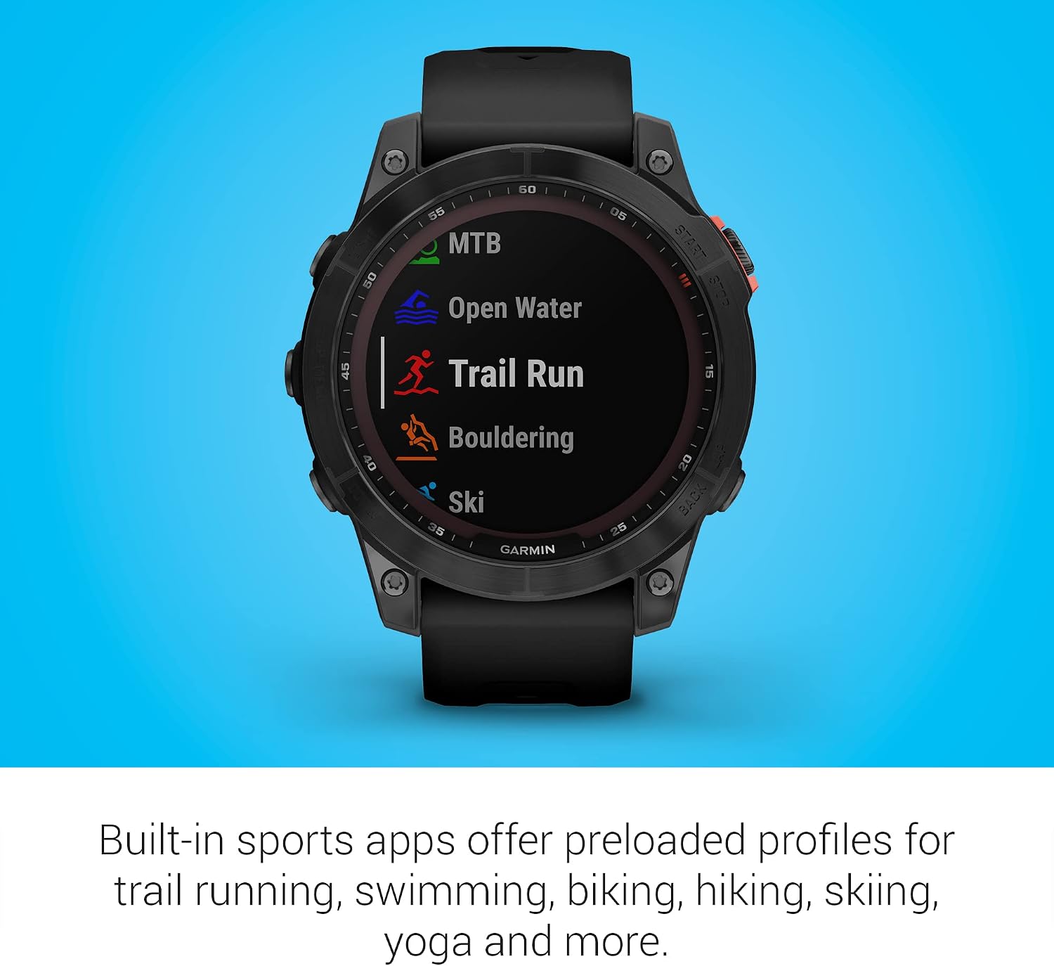 Garmin fenix 7 Solar, adventure smartwatch, with Solar Charging Capabilities, rugged outdoor watch with GPS, touchscreen, Slate Gray and Black Band One Size (Renewed)
