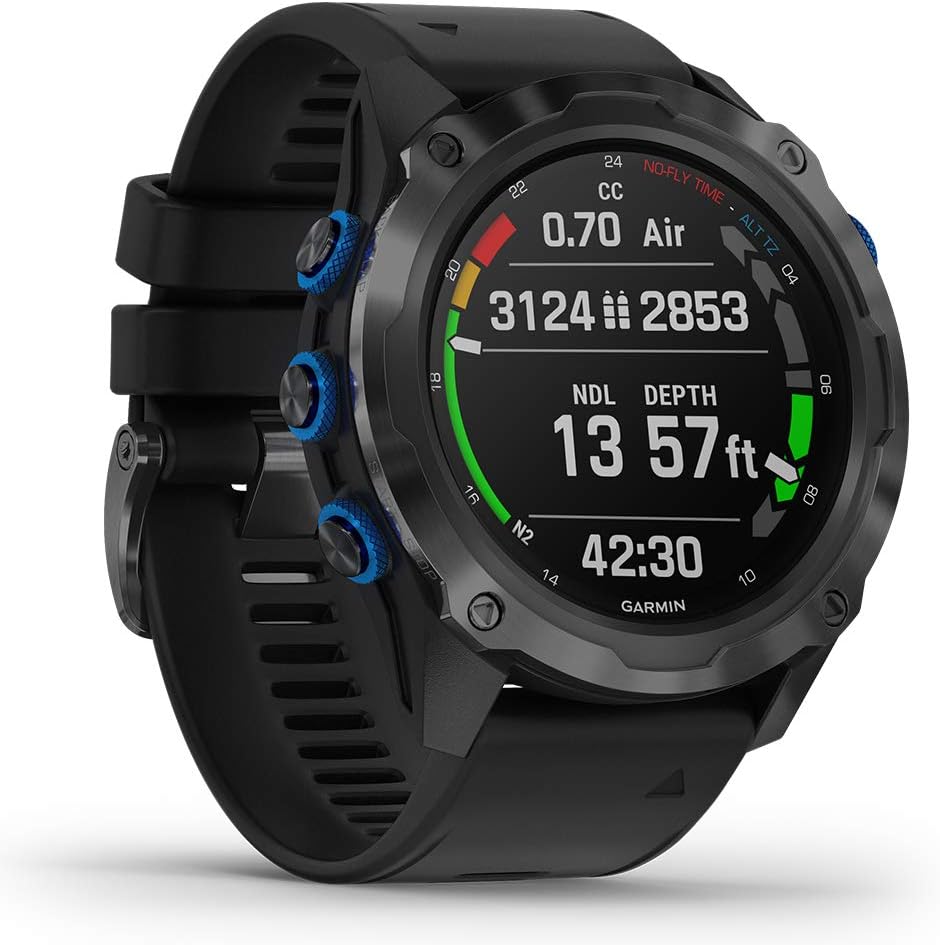 Garmin Descent Mk2i (Titanium Gray DLC/Black) Dive Computer Watch Bundle - Air Integration, Multisport Training Features - Includes PlayBetter Waterproof Dry Bag Set