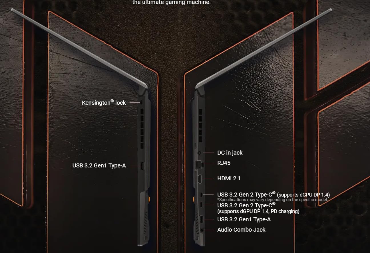 ASUS TUF Gaming A16 Laptop 16' WUXGA IPS 144Hz AMD Hexa-core Ryzen 7 7445HS 32GB DDR5 1TB SSD NVIDIA GeForce RTX 4050 (Up to 194 AI Tops) RGB Backlit USB4 Two-Way AI Noise Cancelation Win11 w/ICP Hub