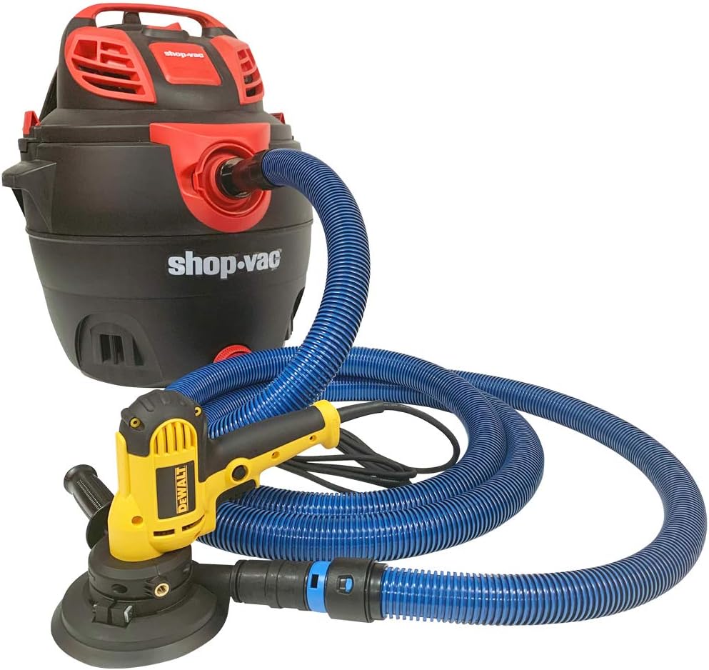 Cen-Tec Systems 94522 30 Ft. Antistatic Wet/Dry Vacuum Hose for Shop Vacs with Universal Power Tool Adapter Set, Blue