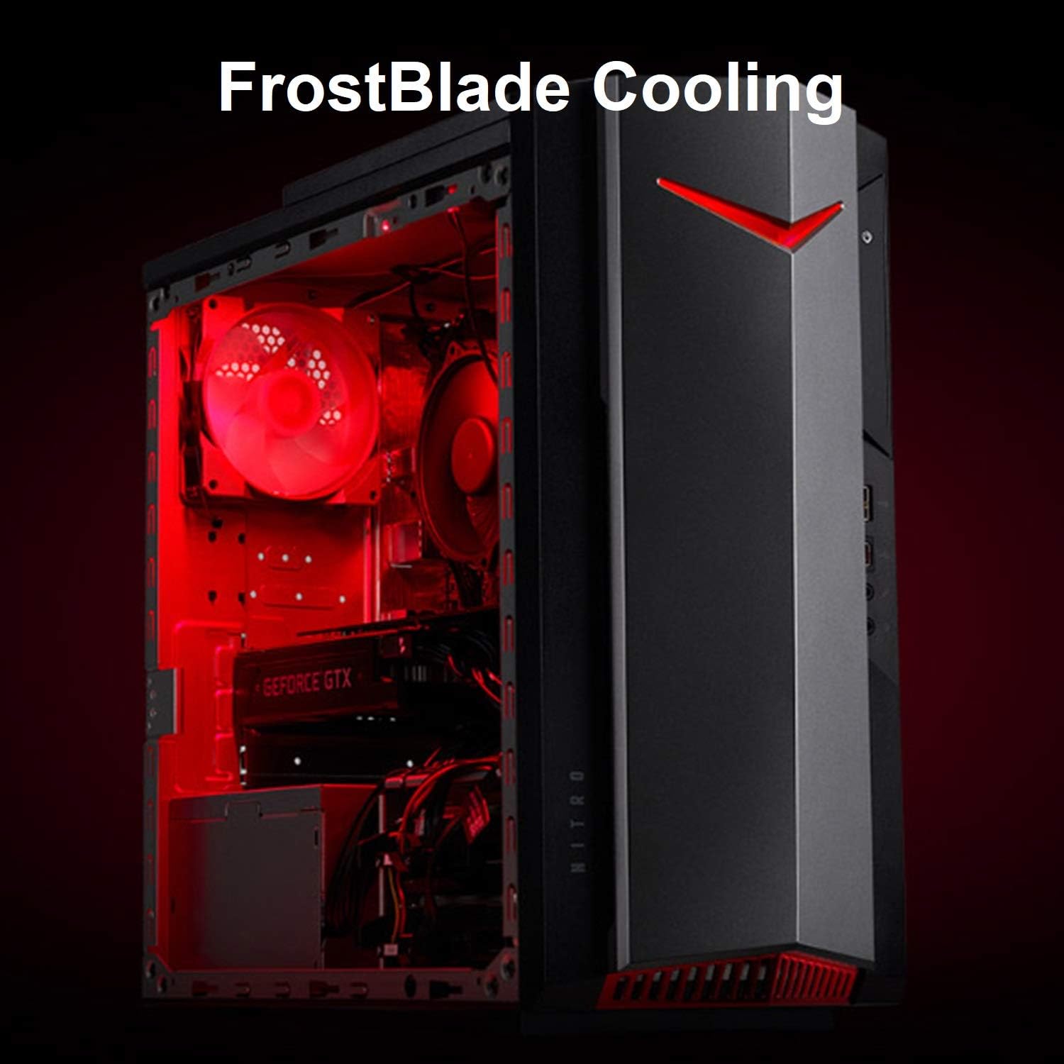 acer Nitro 50 N50-640-UR13 Gaming Desktop | 12th Gen Intel Core i5-12400F 6-Core Processor | NVIDIA GeForce RTX 3050 | 16GB 3200MHz DDR4 | 512GB SSD | 1TB HDD | Intel Wi-Fi 6E AX211 | Windows 11 Home