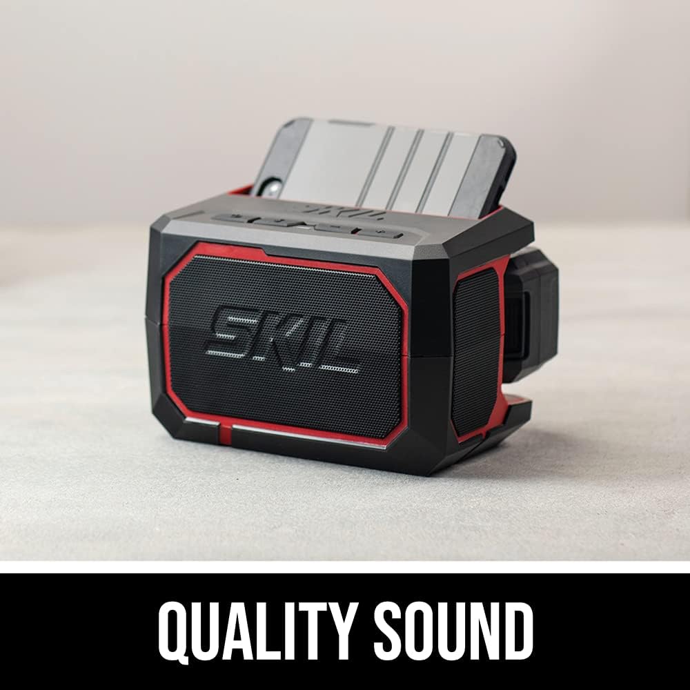 SKIL 5-Tool ComboKit: PWRCore 12 Brushless 12V Drill Driver, Impact Driver, Oscillating MultiTool, Area Light and Bluetooth Speaker, Includes Two 2.0Ah Lithium Batteries and PWRJump Charger - CB736801