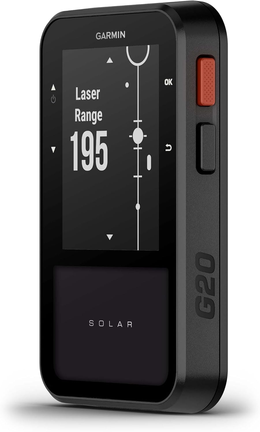 Garmin Approach® G20 Solar, GPS Golf Handheld with Solar Charging, Sunlight-Readable High Resolution Display, Built-in Magnet to Mount On Your Cart, Big Numbers for Easy Reading