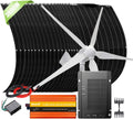3000W 48V Solar Wind Hybrid System with 3000W Power Inverter: 20pcs 100W Flexible Solar Panel (Honeycomb Surface) + 1000W Wind Turbine Generator + 40A MPPT Charge Controller + Cables