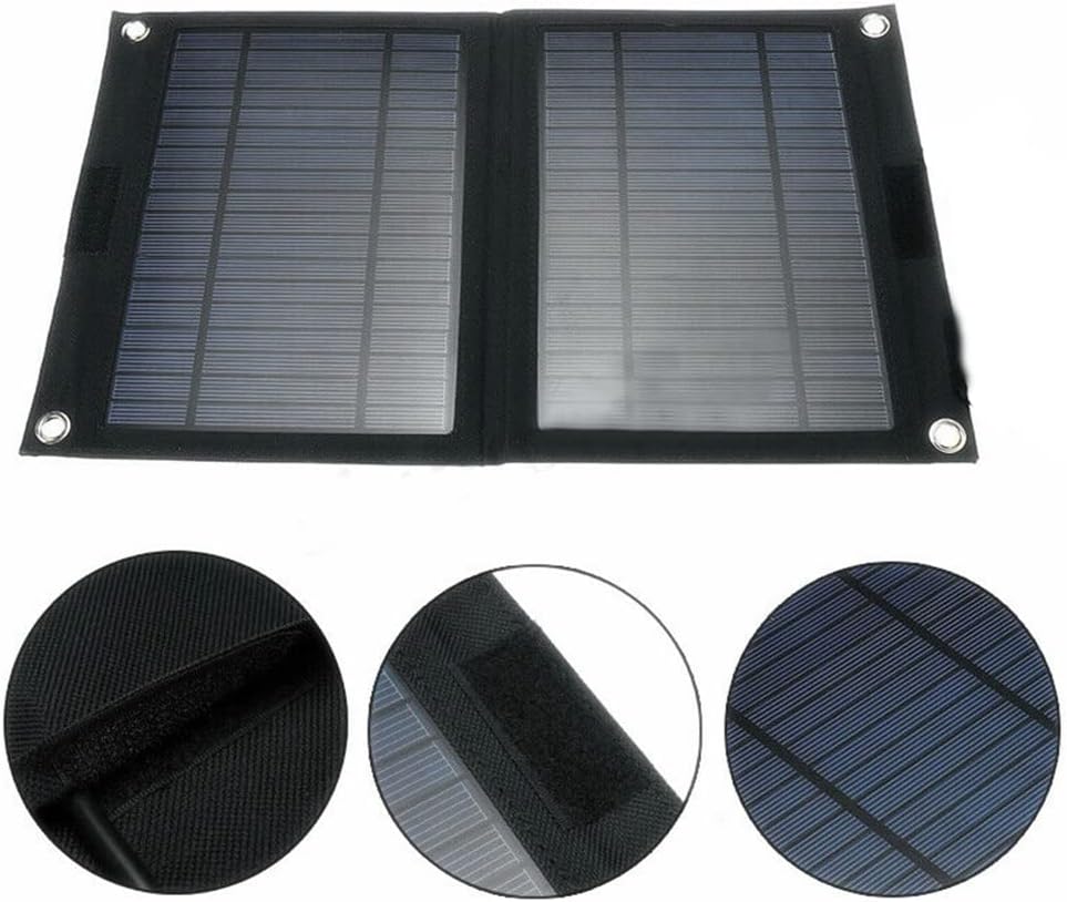 Solar Panel Kit,Portable Solar Panel Charger 20W Foldable Monocrystalline Waterproof Solar Generator Kits, for Home, Camping, RV