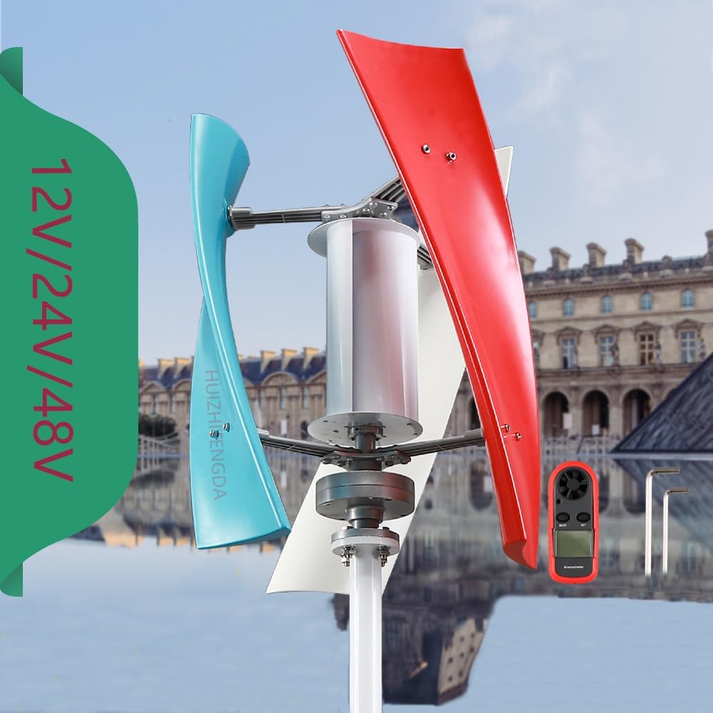 3000W Wind Turbine Generator Kit 12V 24V 48V 220V Low Starting Wind Speed Energy Generator Wind Power Kit for Lighting on Farm Streets,12v