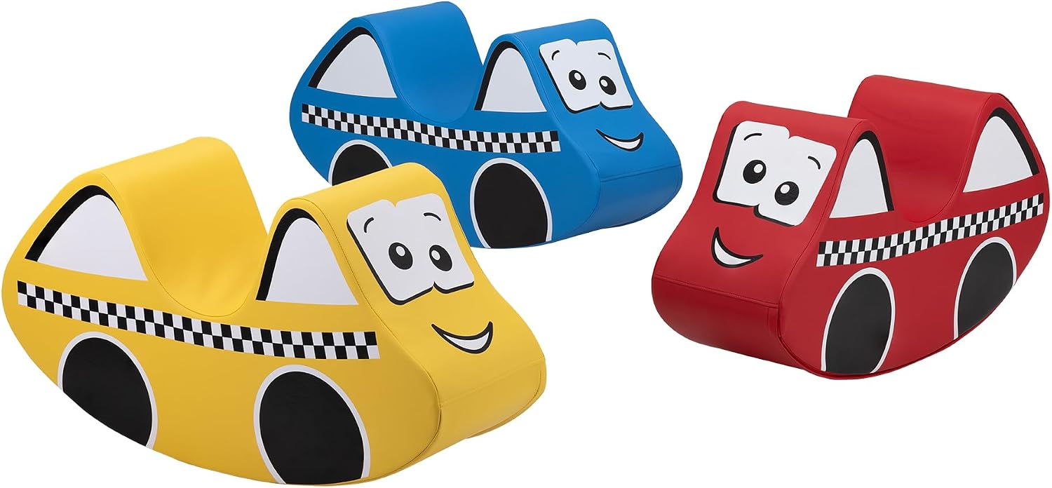 Sprogs Children's Soft Vehicle Rocker – Engaging, Fun and Cozy Playtime for Daycare, Preschool, and Home