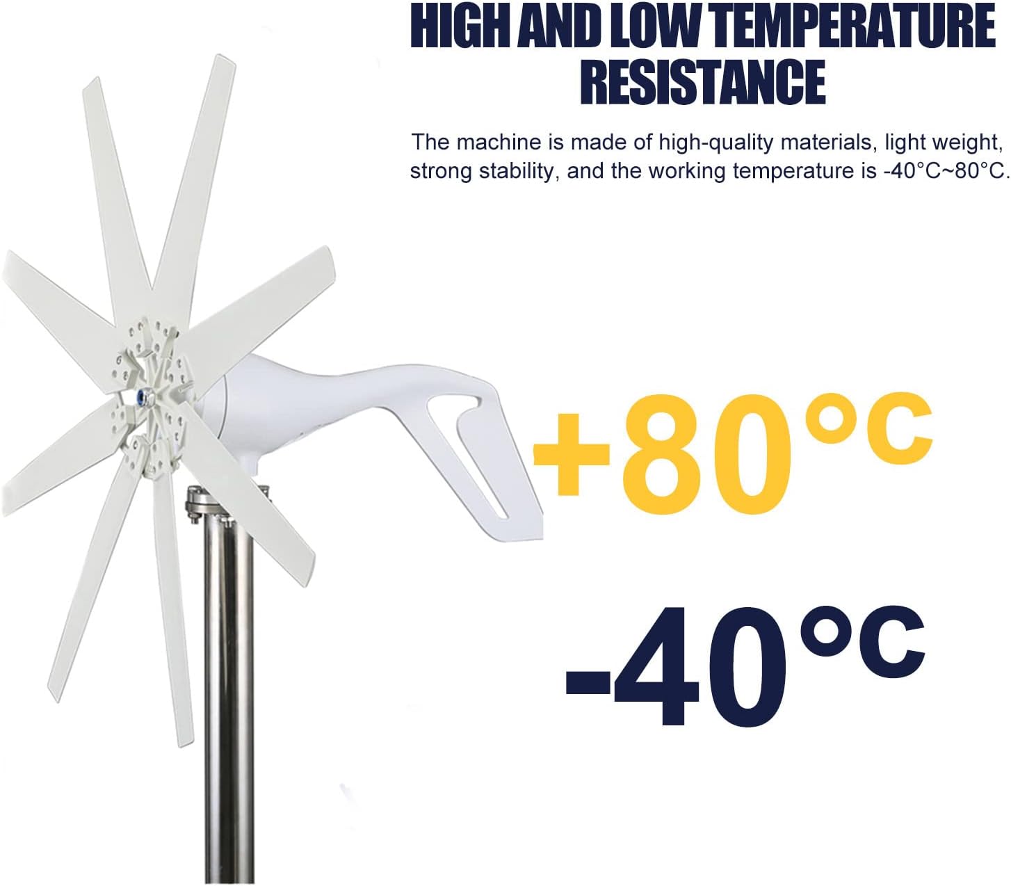 8 Blades Small Wind Generator Home Use, 3000W-6000W with Mpptcharge Controller Windmill RV Yacht Farm Small Wind Generator Home Use