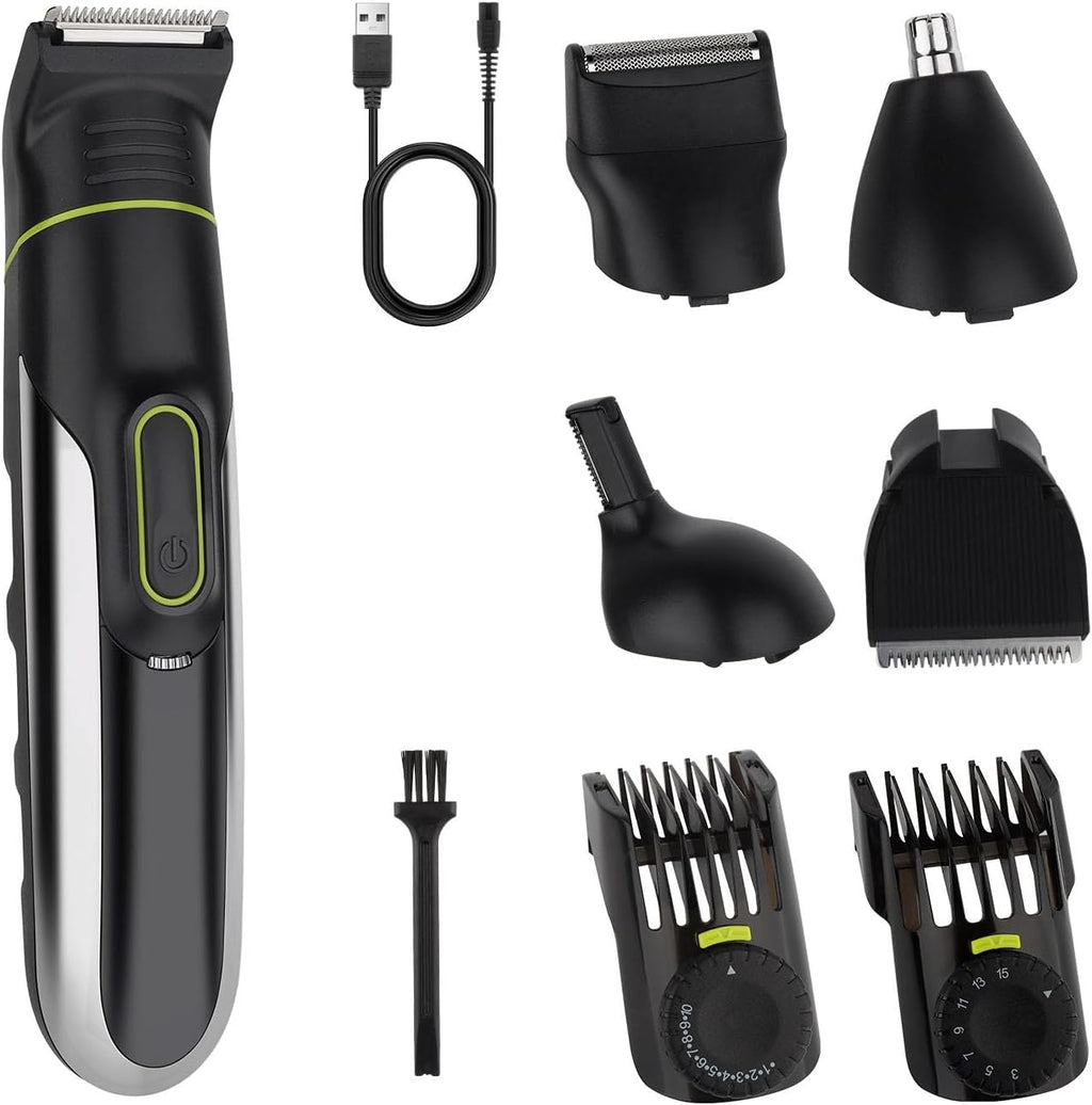 5 in 1 Hair Clippers, Adjustable Beard Trimmer for Men Professional, Cordless Barber and Trimmers Set, Cutting Kit, Electric Shaver for Nose, Ear,Body, Face and Mustache