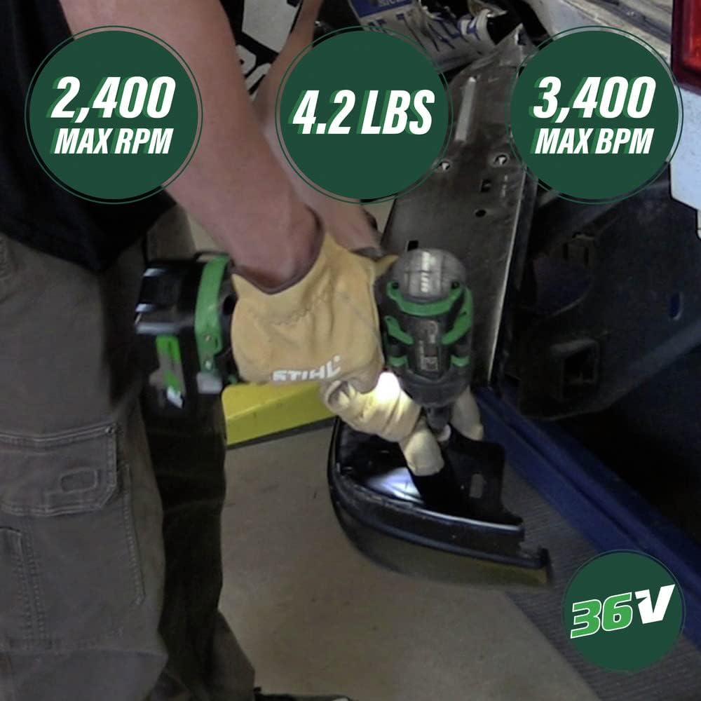Metabo HPT 36V MultiVolt 1/2 Inch Mid-Torque Impact Wrench Kit, High Performance Cordless Impact Wrench with Case, 2 Lithium-Ion Batteries and Rapid Charger, Compact Lightweight Power Tool, WR36DE