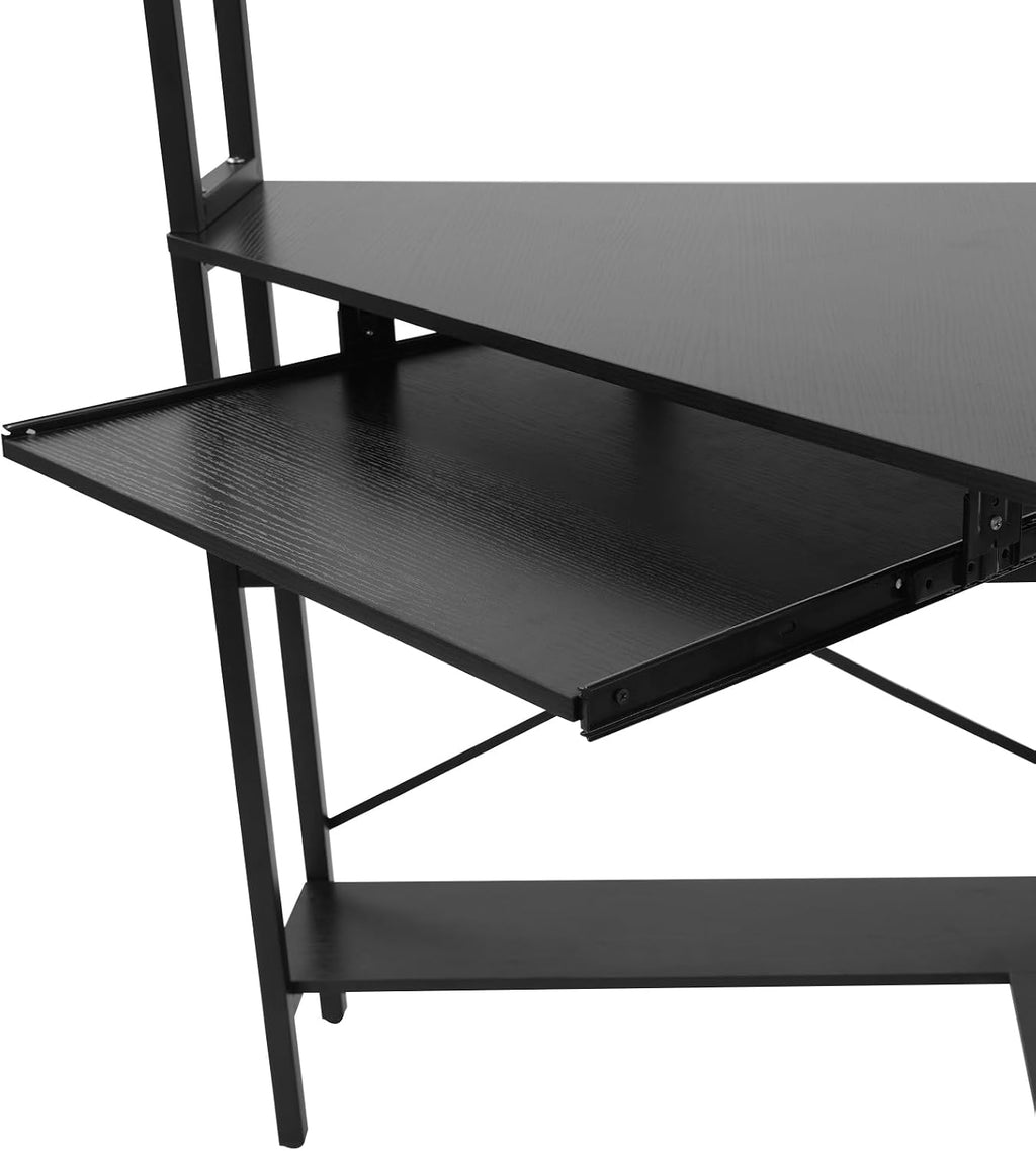 Corner Small Desk for Small Space, 29.5'*29.5'*60' Corner Computer Desk with USB Ports Triangle Gaming Desk with with RGB LED Lighting for Home Office, Living Room, Bedroom (Black)