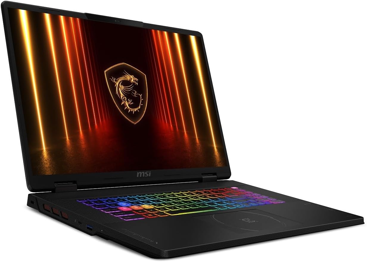 msi Crosshair 18' Gaming Laptop, WQXGA 240Hz Screen, GeForce RTX 5070 8GB GDDR7, Intel Ultra 9 275HX 24 Cores, 64GB DDR5+4TB SSD, Wi-Fi 6E, Thunderbolt 4, HDMI 2.1, Numeric Keypad, Win11 Pro