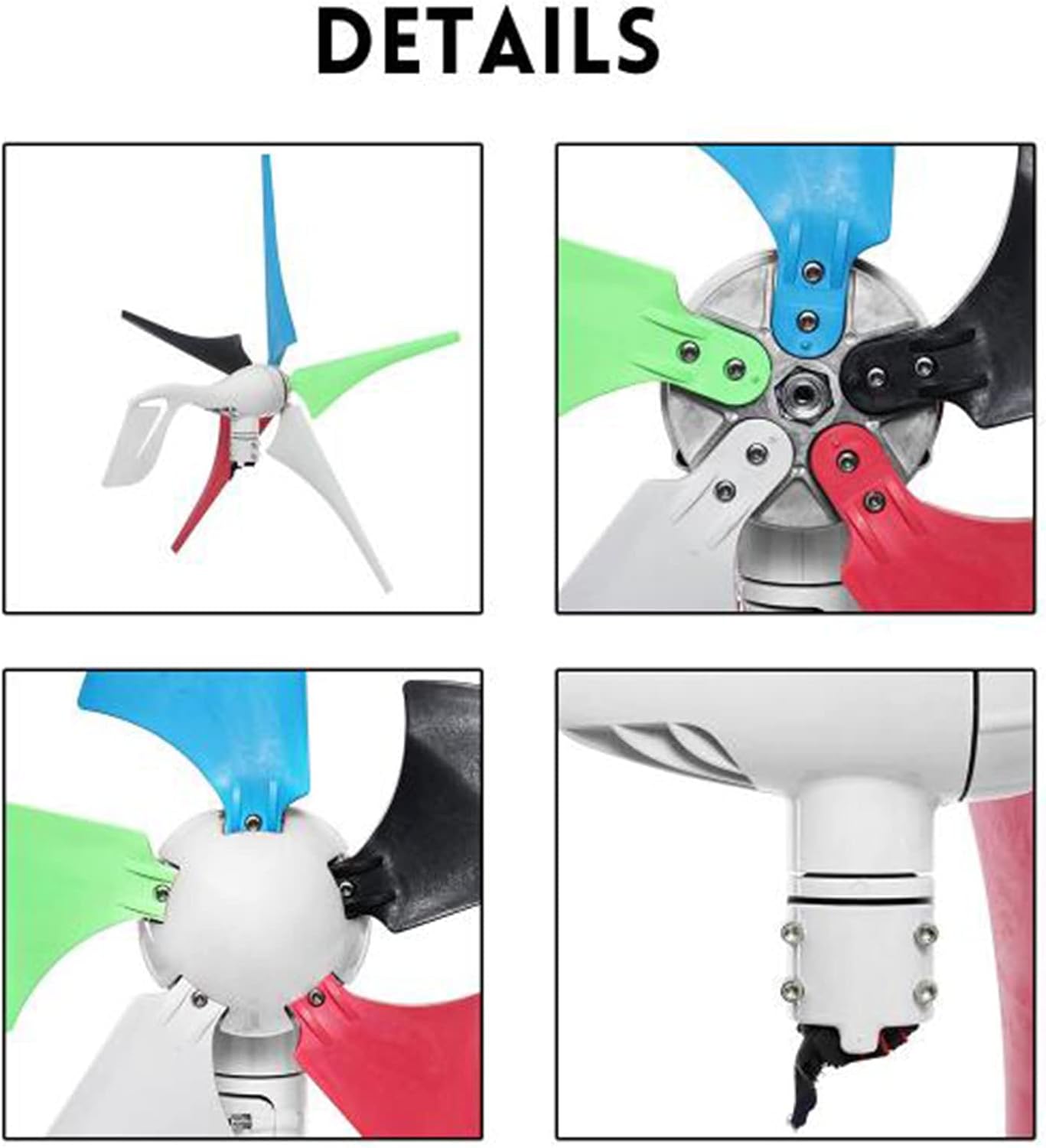 3000W Wind Turbine Generator Power Kit with 40A PWM Solar Wind Hybrid Controller,12V 24V 48V Powerful High Efficiency Wind Turbine