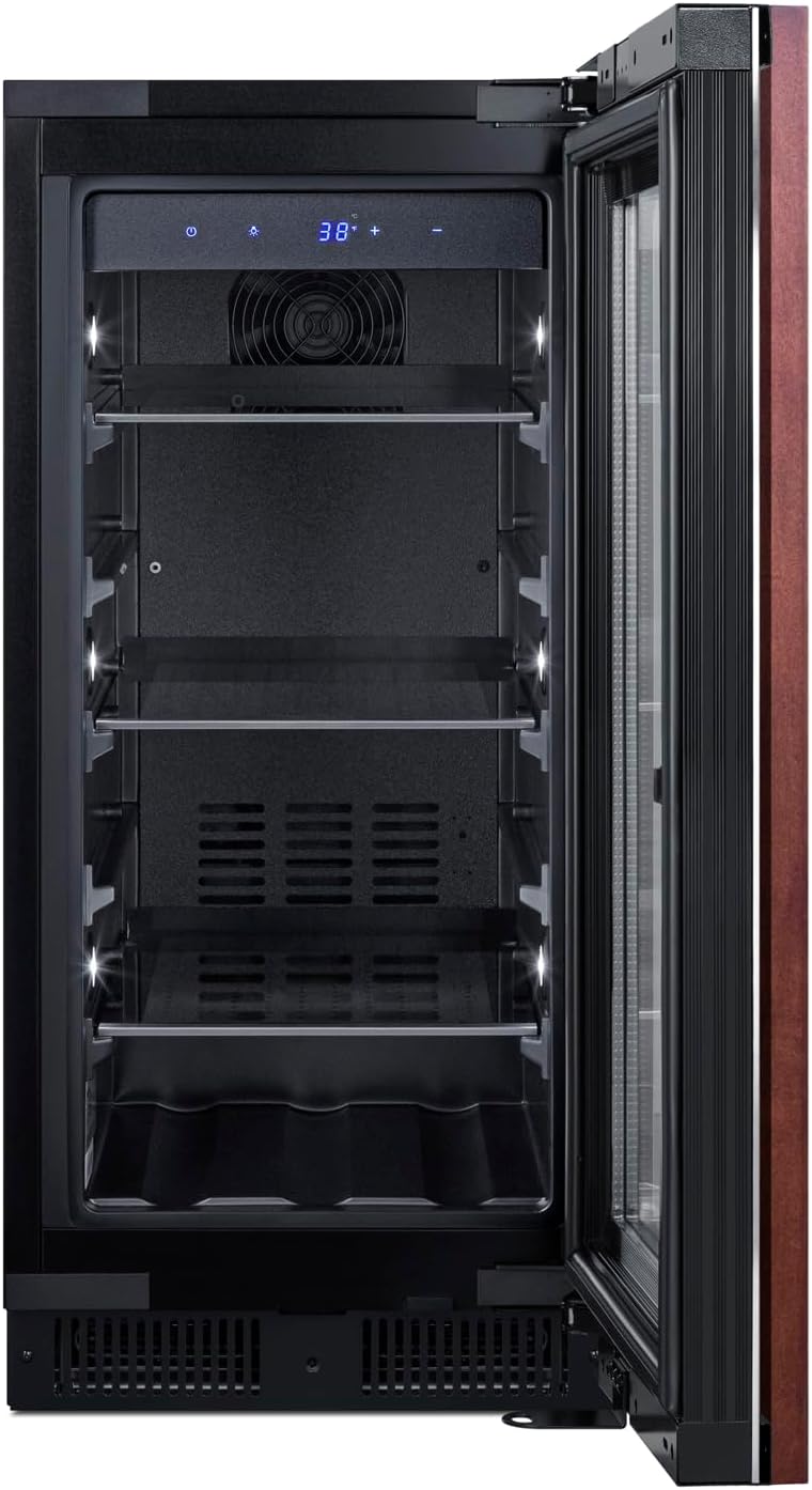 Summit ALBV15PNR 15 Inch Wide Commercial Beverage Refrigerator Panel Ready, Built-in or Freestanding Use, ADA Compliant (RHD, Beverage)