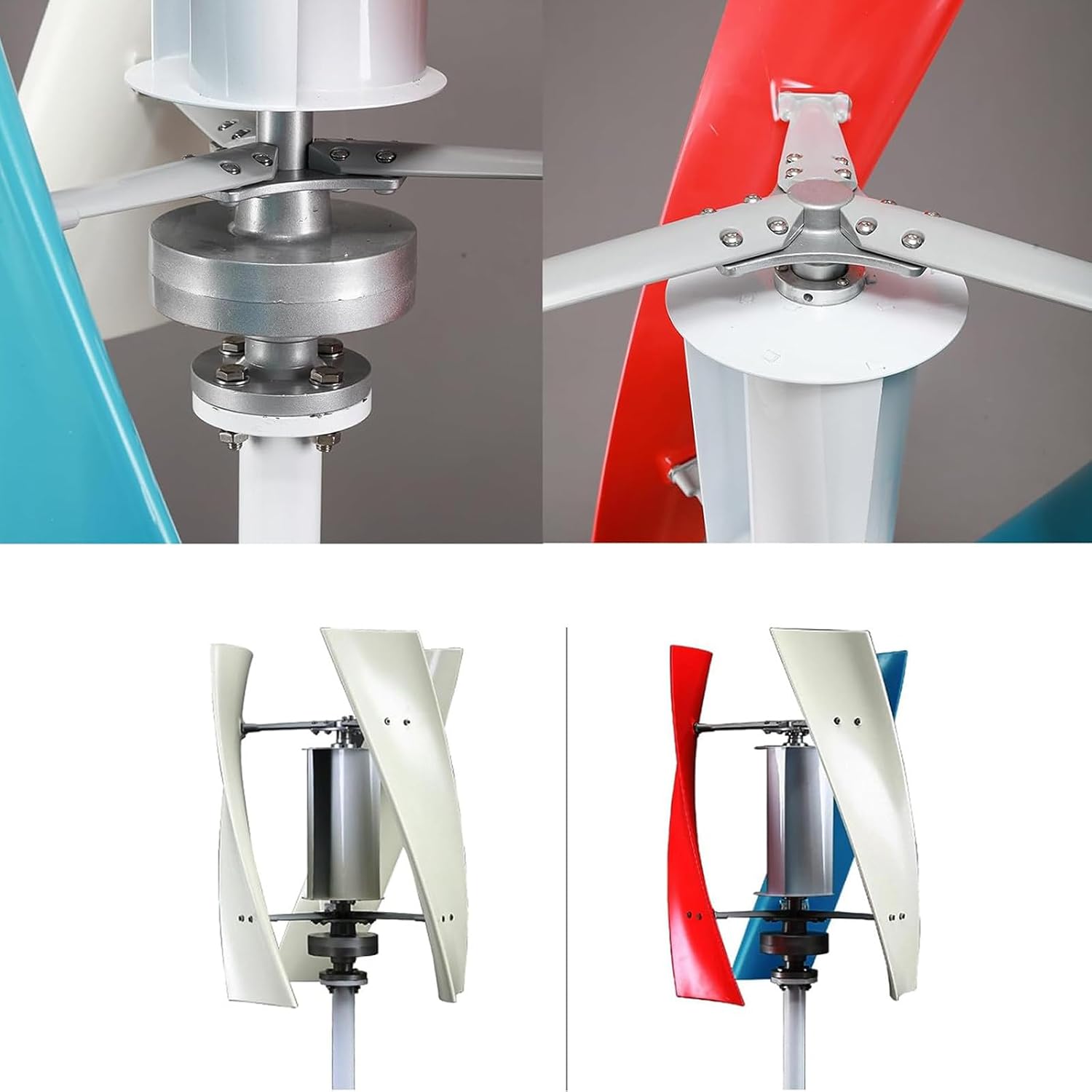 Wind Turbine Generator Kit 3000W/5000W,12V 24V 48V Portable Vertical Helix Wind Power Turbine Generator Kit,3 Blade Wind Generator Kit with Charge Controller for Marine RV Home,3000W-12V