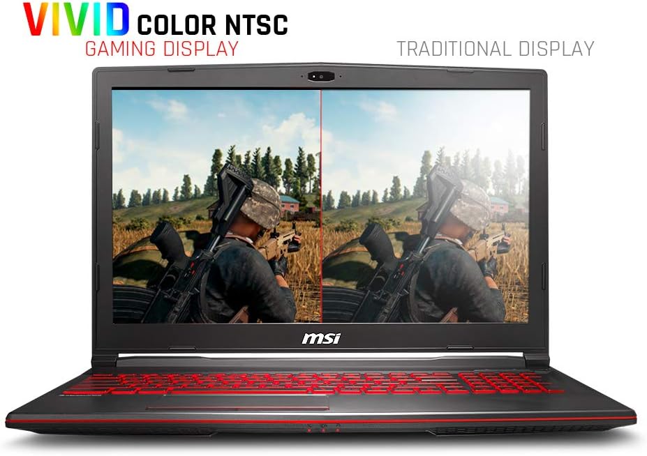 msi GL63 8RCS-060 15.6' Gaming Laptop, Intel Core i5-8300H, NVIDIA GTX1050, 8GB, 256GB Nvme SSD, Win10
