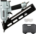 Metabo HPT Finish Nailer with Air Duster, Pro-Preferred Pneumatic Power Nailer for Crown Moldings, Base Moldings, and More, Selective Actuation, 15 Gauge Angled, 1-1/4″ to 2-1/2″ Finish Nails, NT65MA4