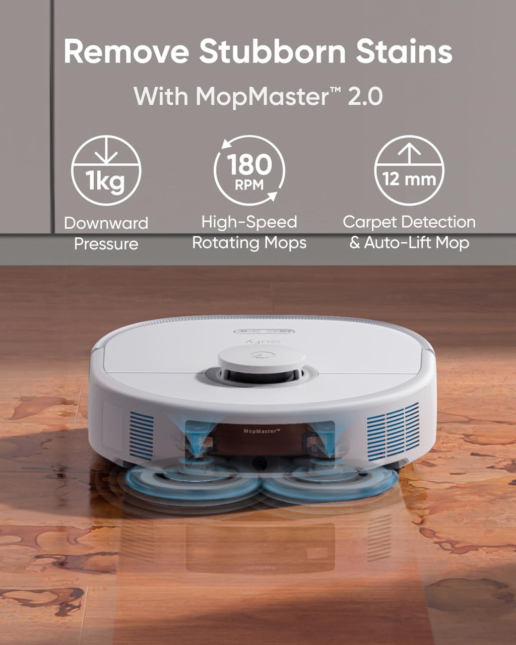 eufy X10 Pro Omni Robot Vacuum White + 2 Replacement Washable Filter